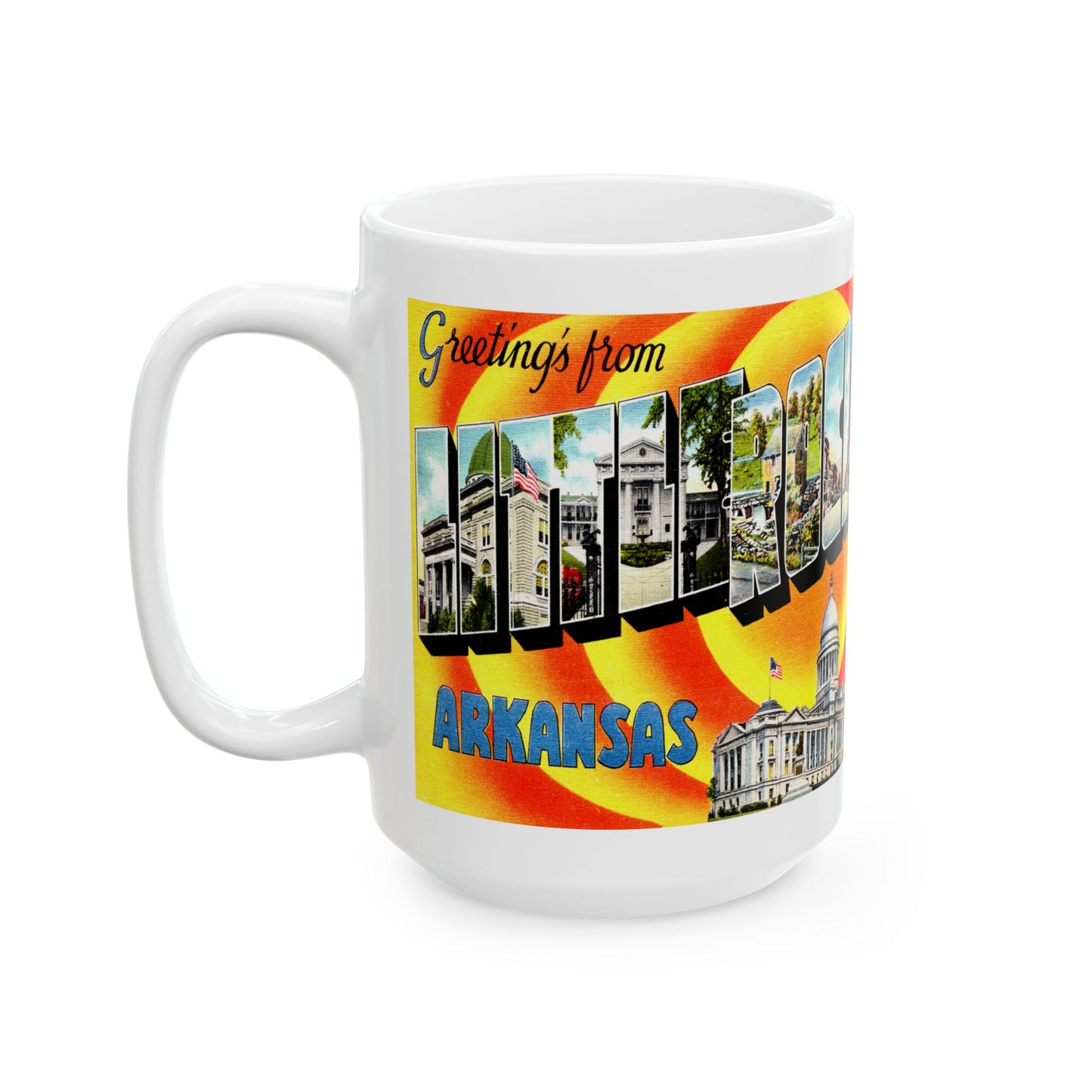 Memebly Retro Greetings from Little Rock AR Coffee Mug