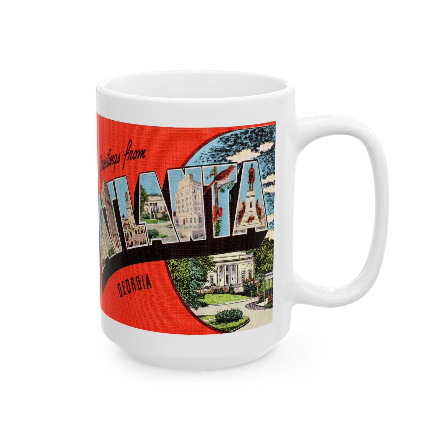 Memebly Scenic Vintage Greetings from Atlanta GA Coffee Mug