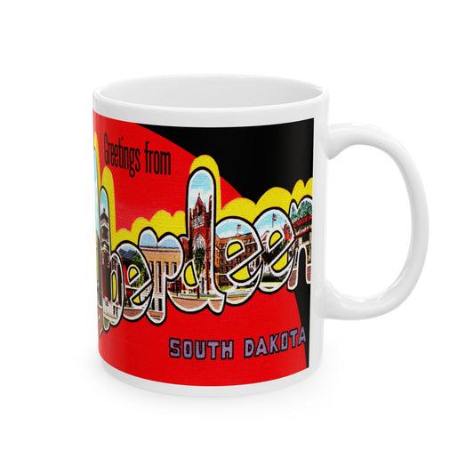 Memebly Vintage Greetings from Aberdeen SD South Dakota Coffee Mug