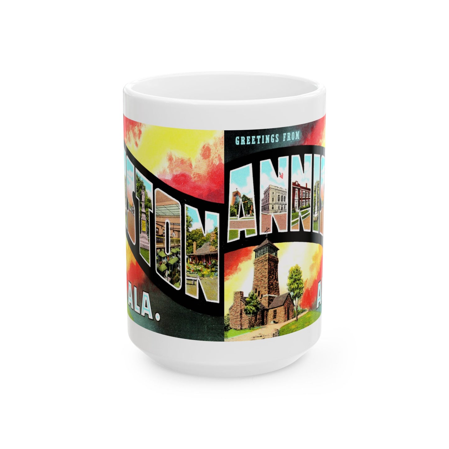 Memebly Vintage Greetings  from Anniston AL Coffee Mug