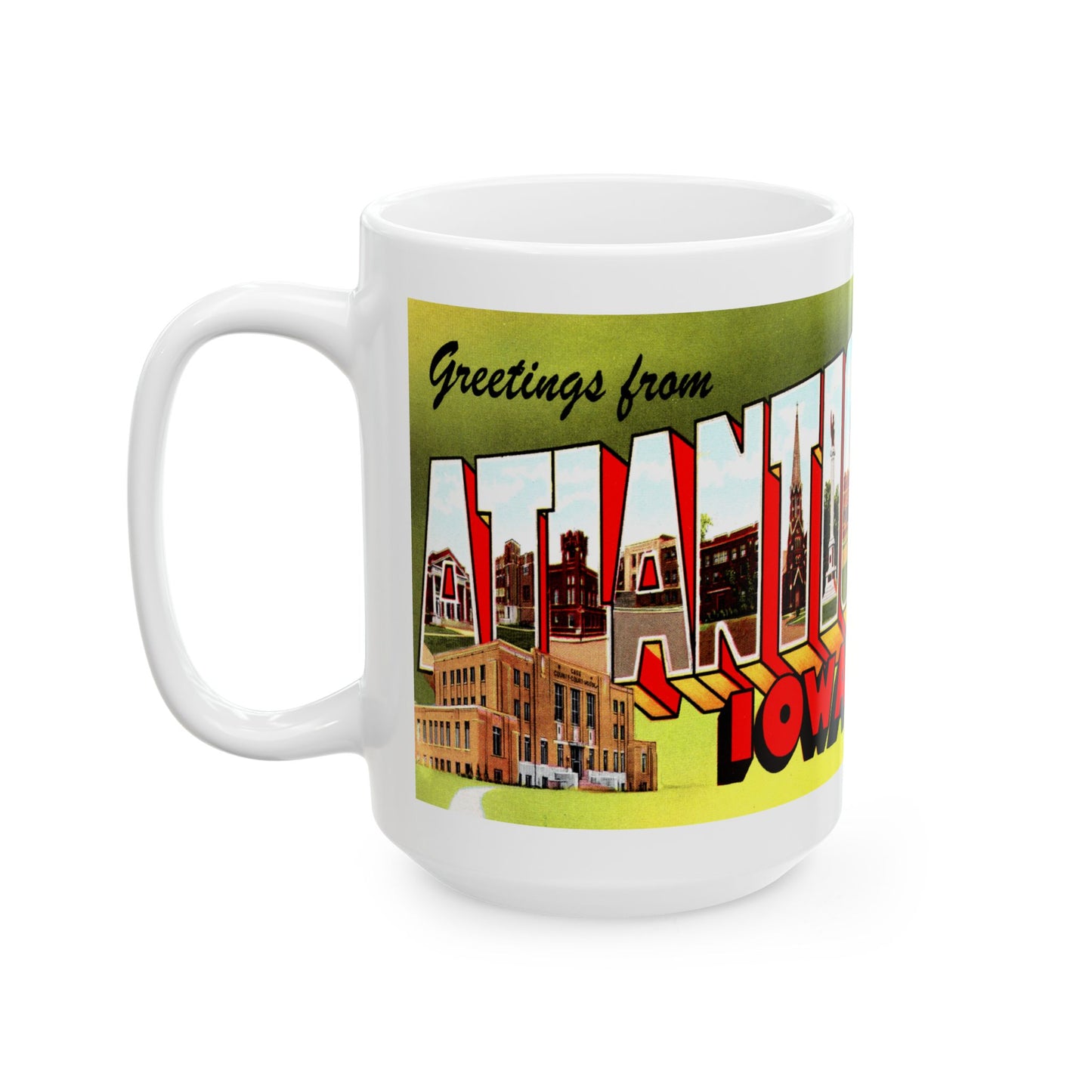 Memebly Vintage Greetings from Atlantic IA Coffee Mug