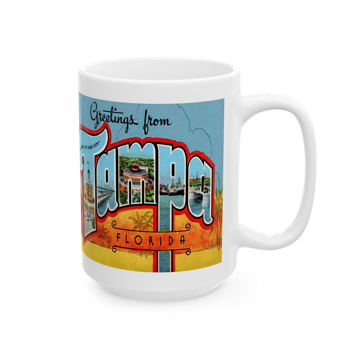 Memebly Retro Greetings from Tampa FL Coffee Mug