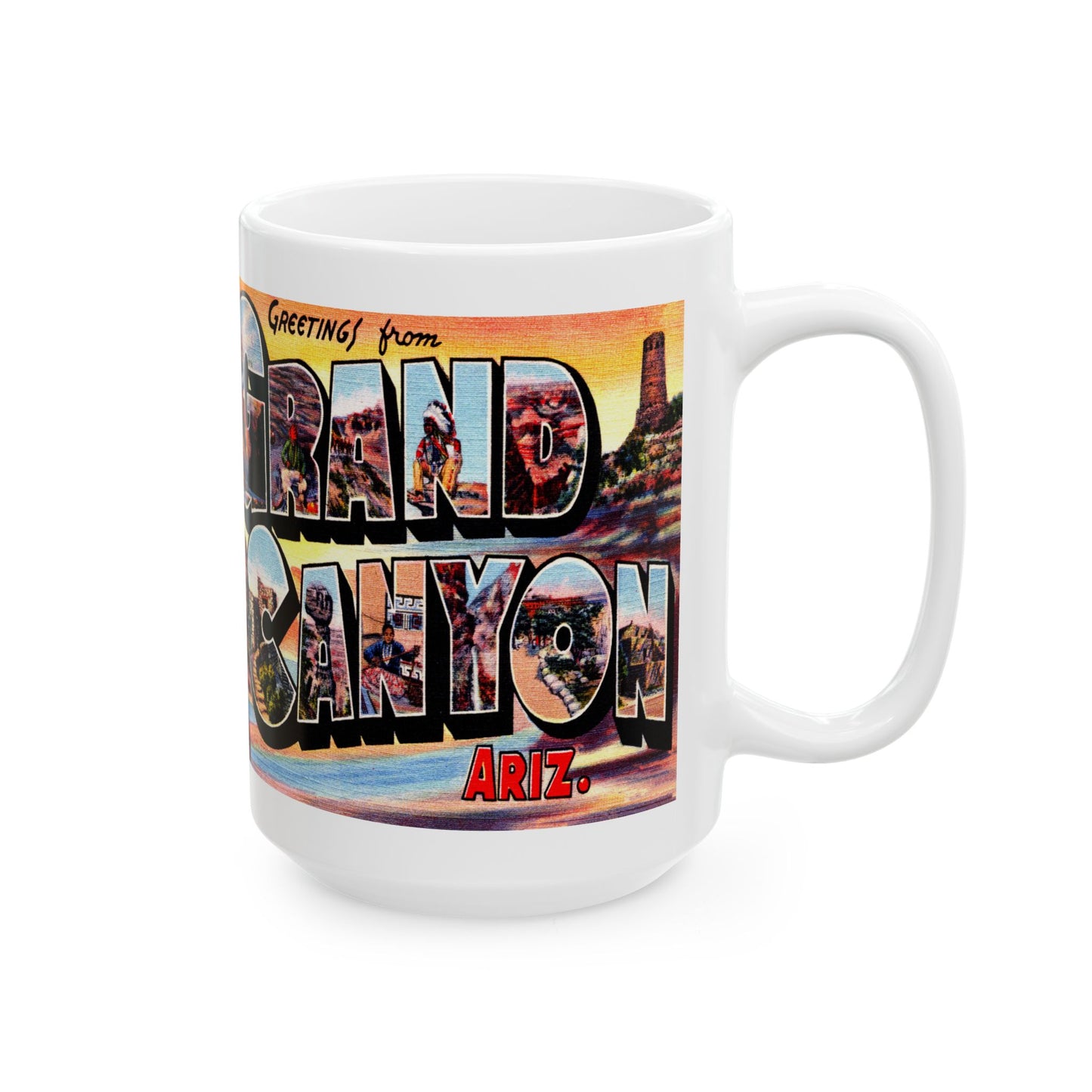 Memebly Vintage Greetings from Grand Canyon AZ Coffee Mug