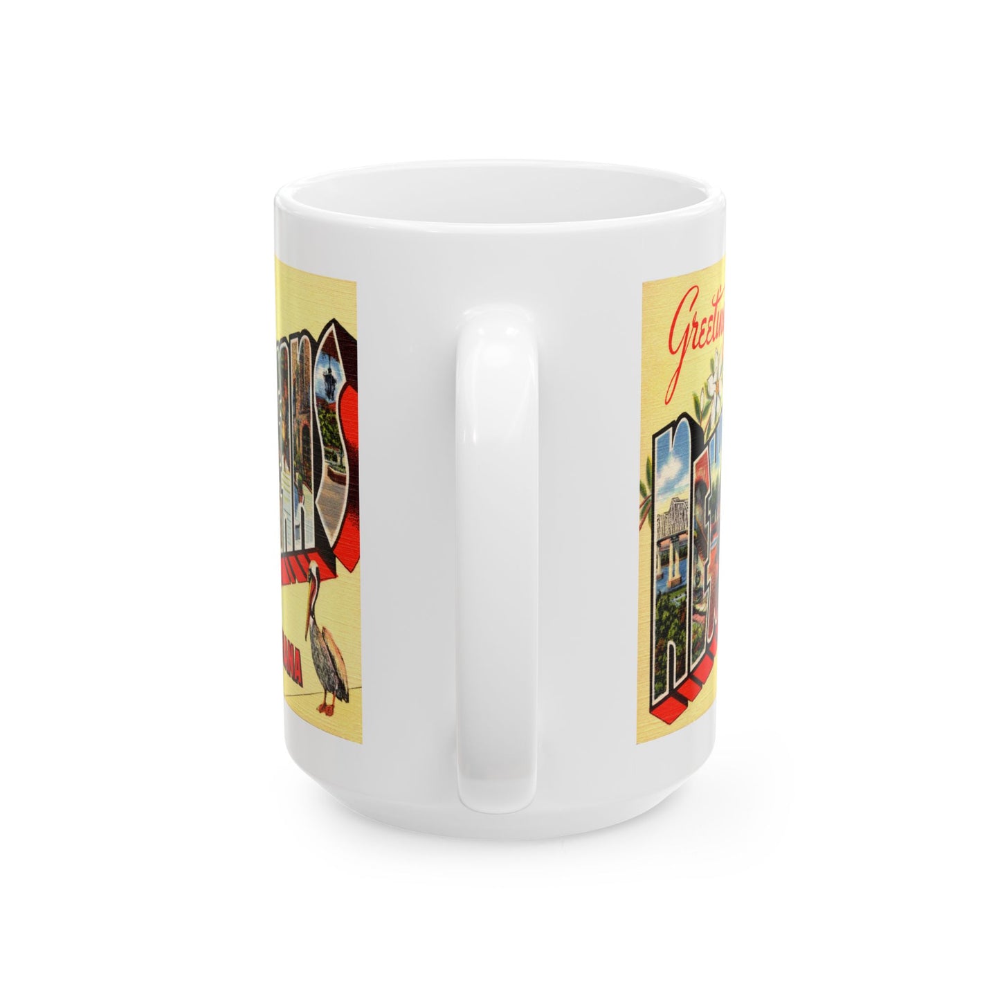 Memebly  Colorful Retro Greetings from New Orleans LA Louisiana Coffee Mug