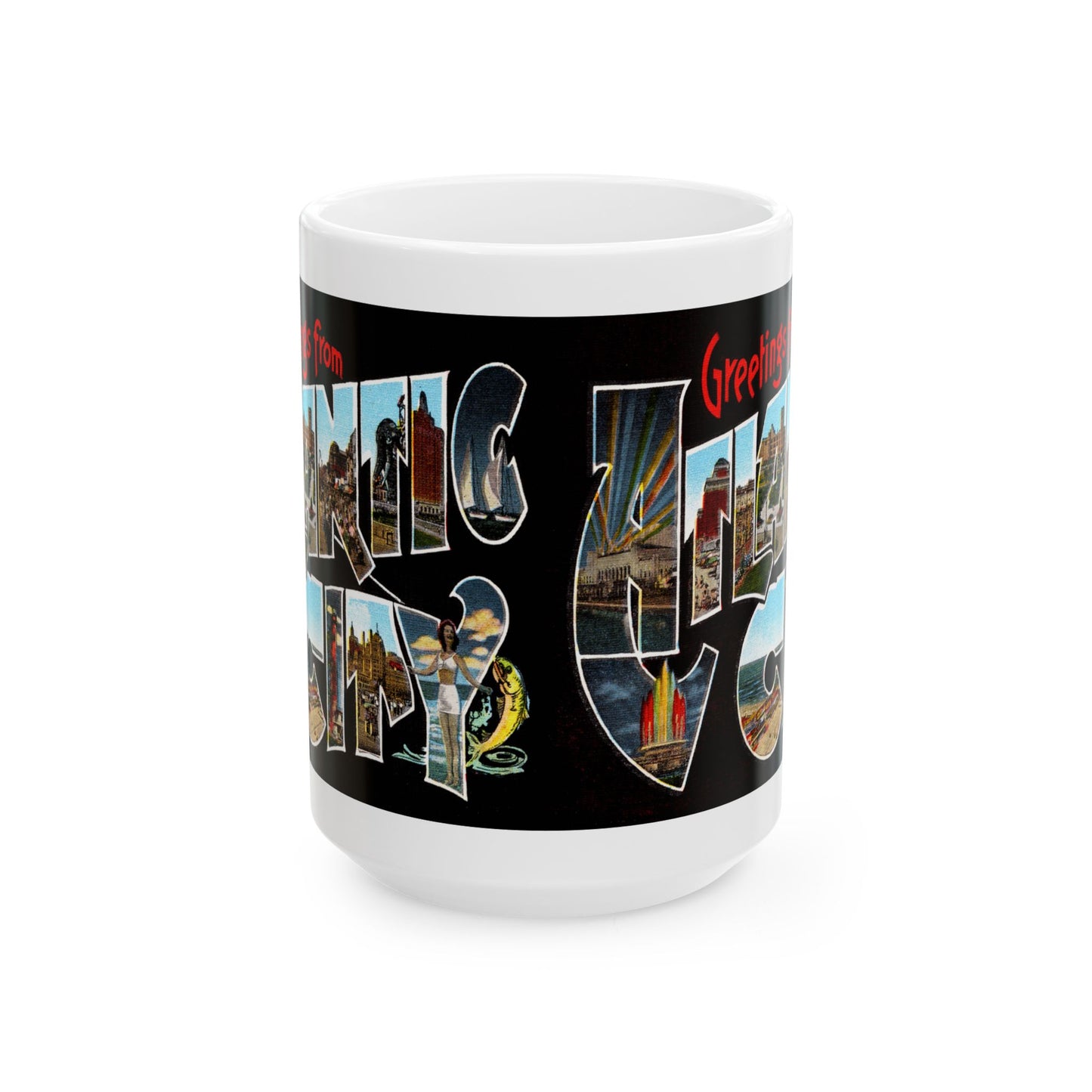 Memebly Retro Greetings from Atlantic City NJ New Jersey Coffee Mug