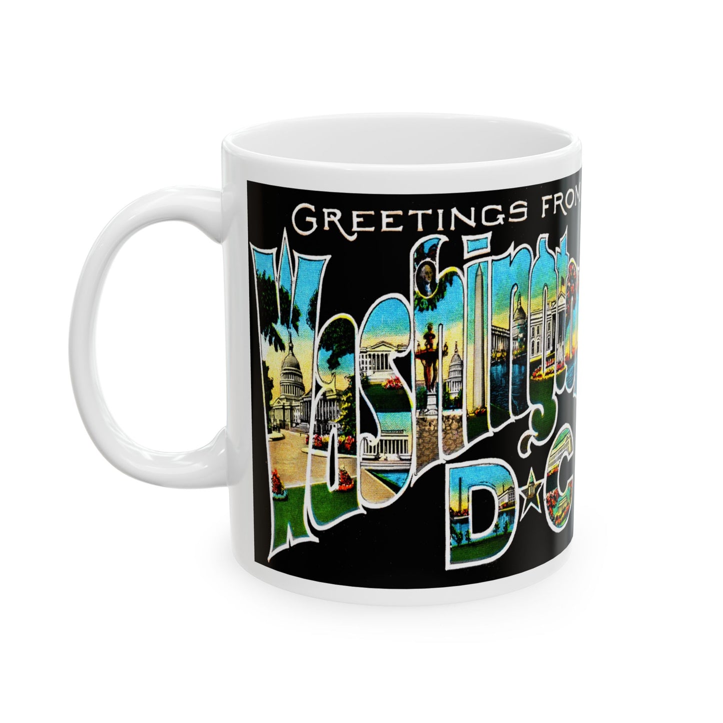 Memebly Scenic Vintage Greetings from Washington DC Coffee Mug