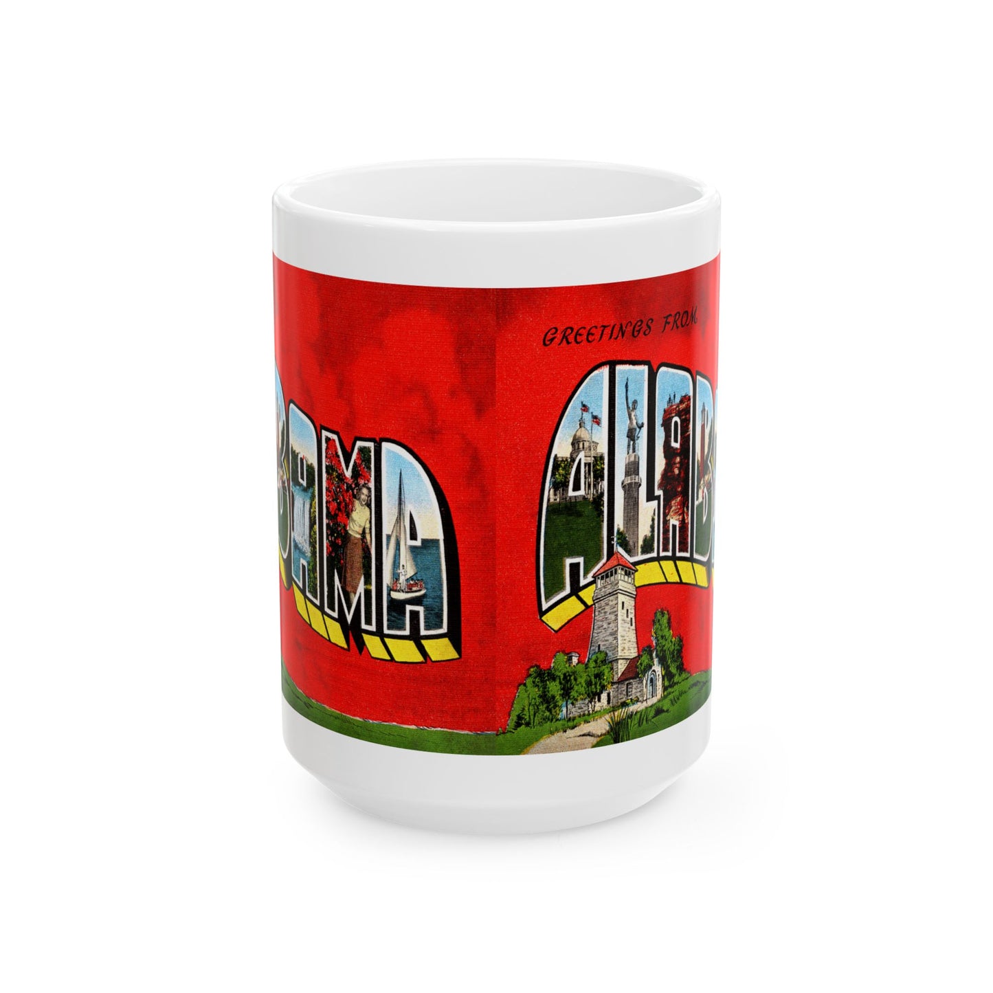 Memebly Colorful Greetings from Alabama Coffee Mug