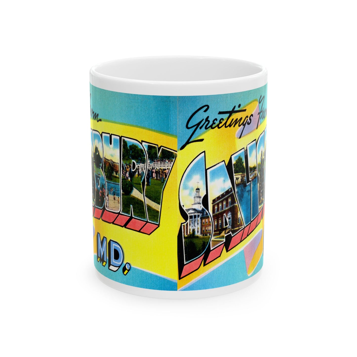 Memebly Vintage Greetings from Salisbury MD Coffee Mug