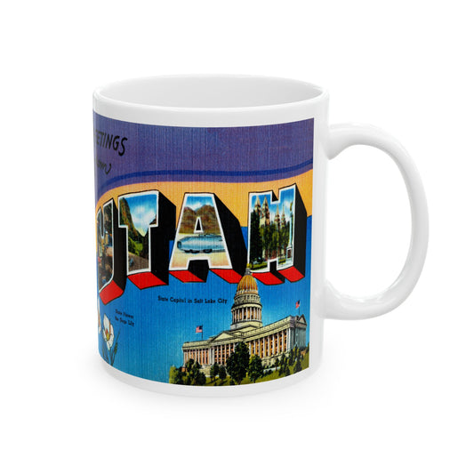 Memebly Retro Greetings from Utah UT Coffee Mug