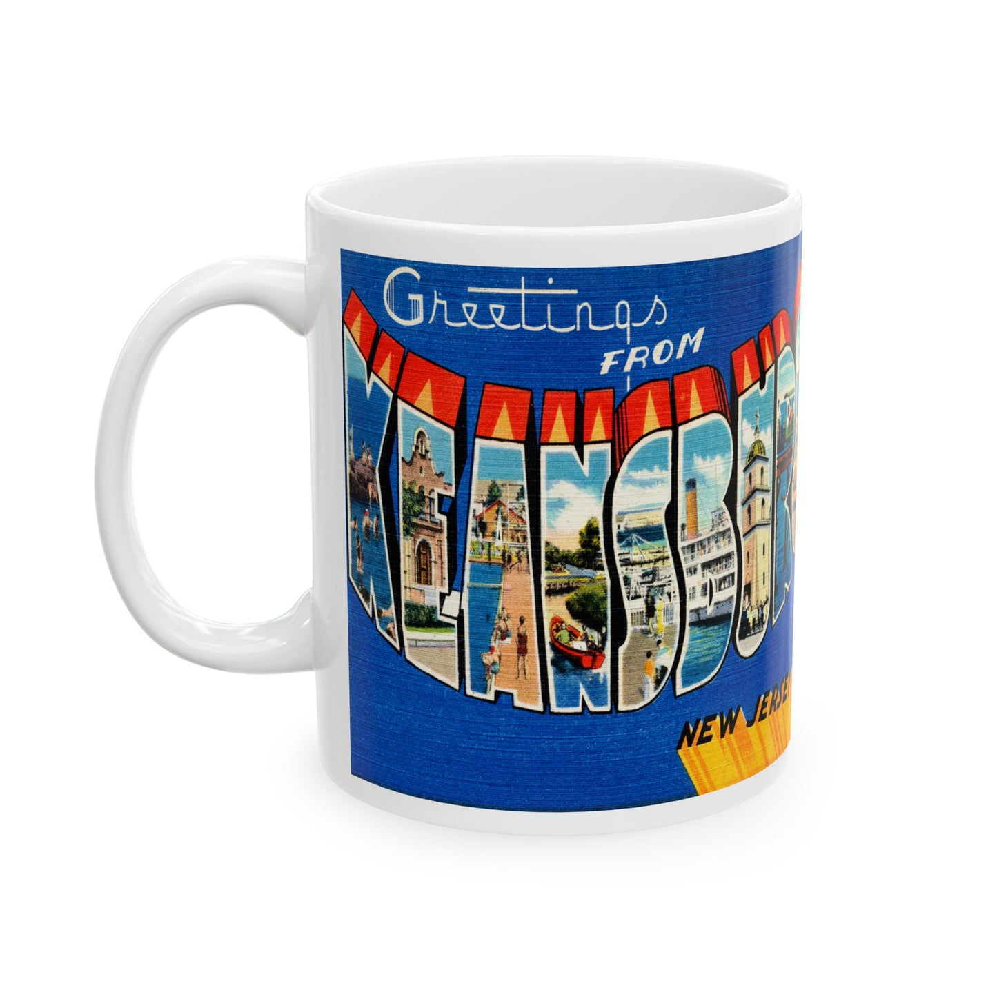 Memebly Vintage Greetings from Keansburg NJ New Jersey Coffee Mug