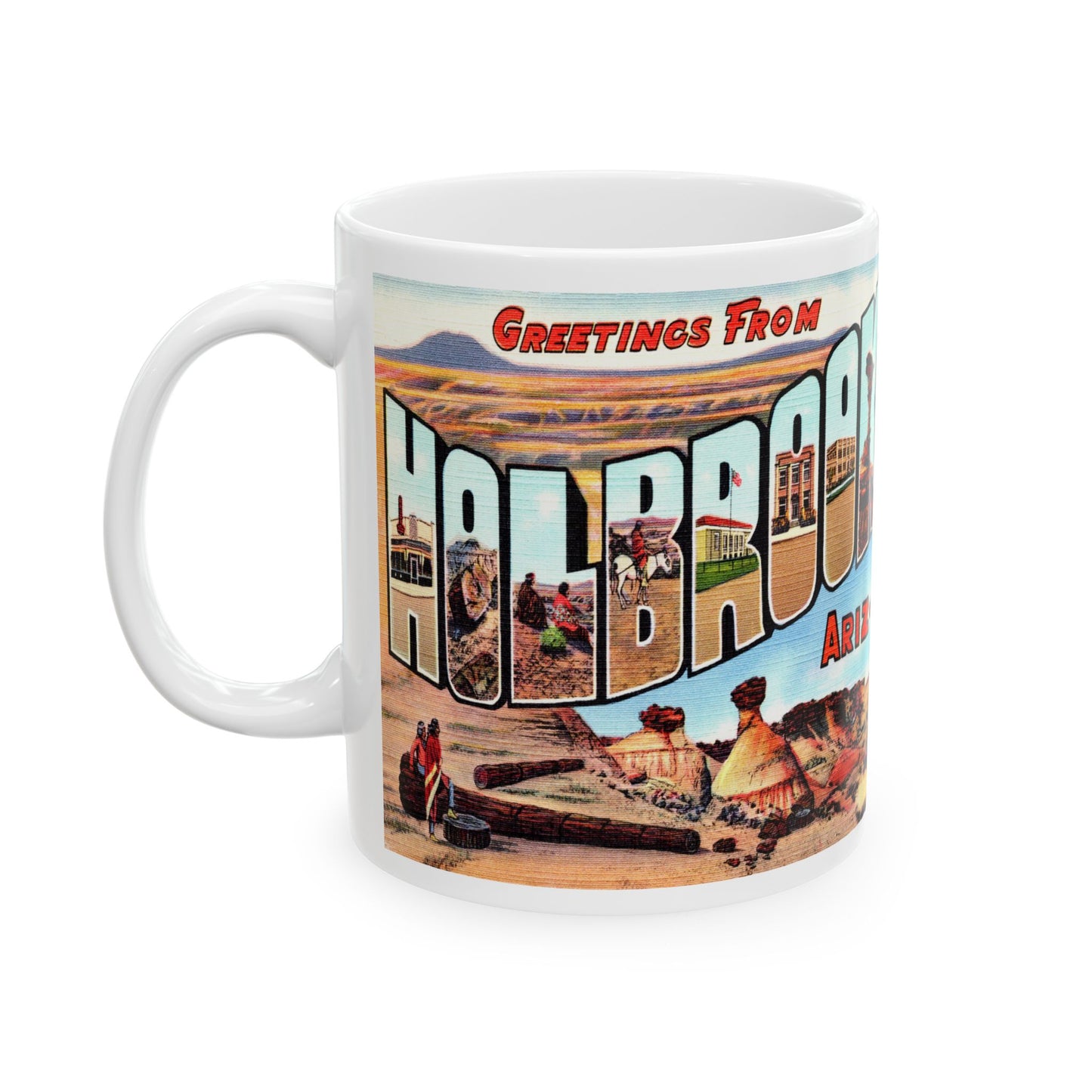 Memebly Vintage Greetings from Holbrook AZ Coffee Mug