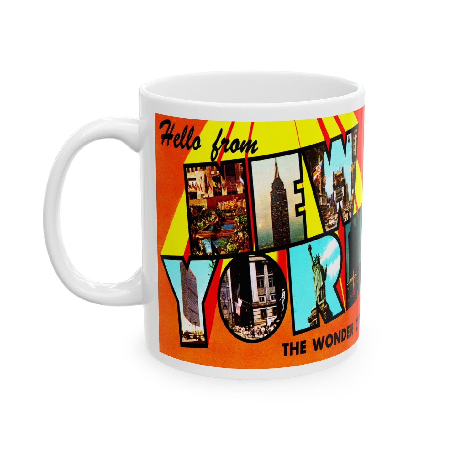 Memebly Retro 1950s Greetings from New York City New York Coffee Mug