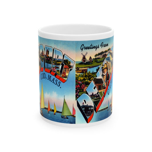 Memebly Vintage Greetings from Dennisport Cape Cod MA Massachusetts Coffee Mug