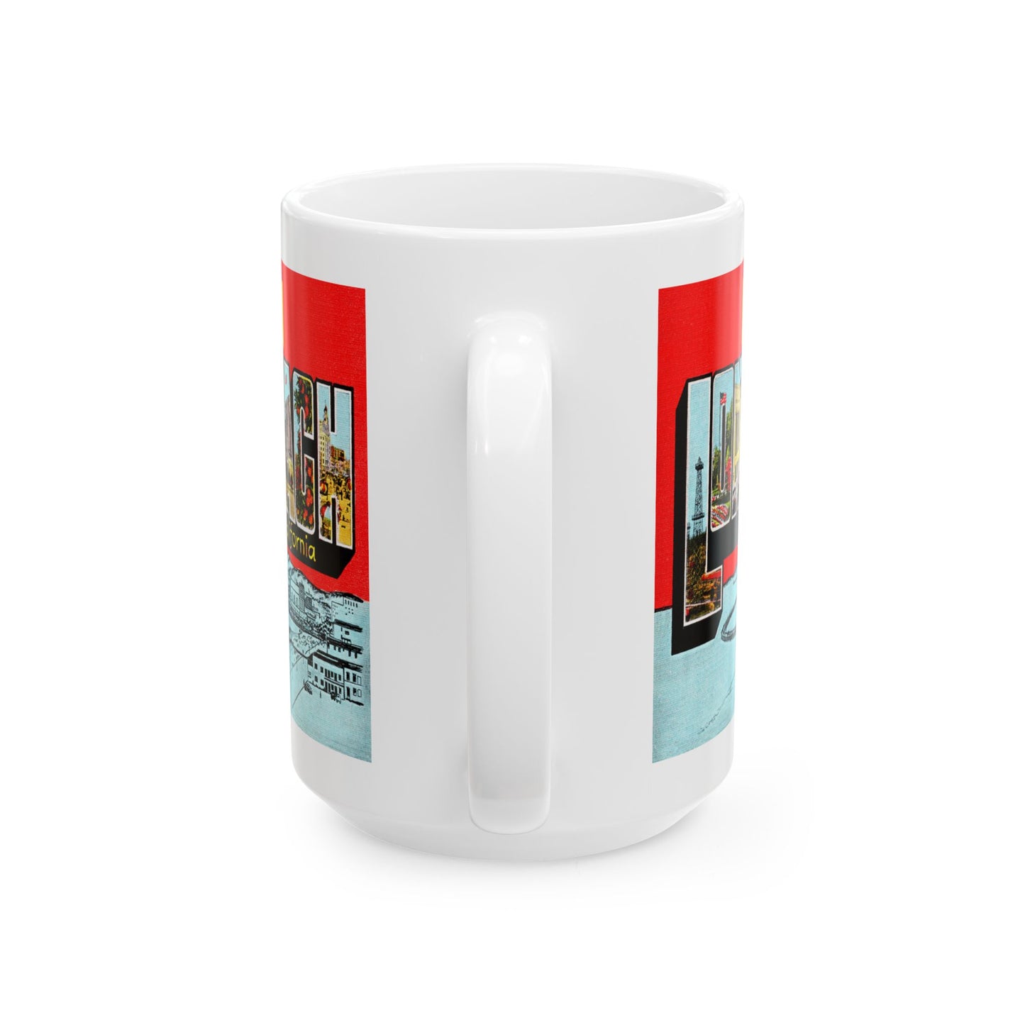 Memebly Retro Greetings from Long Beach CA California Coffee Mug