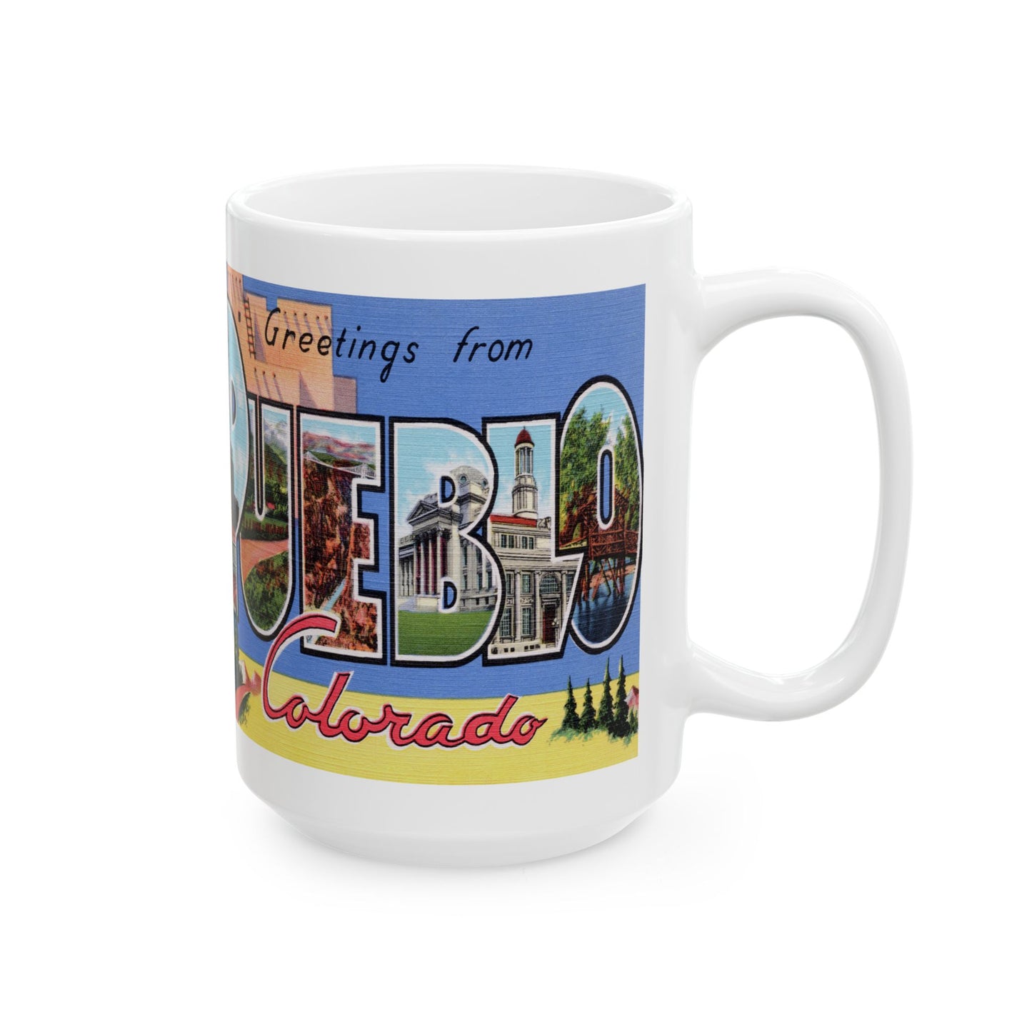 Memebly Retro Greetings from Pueblo CO Colorado Coffee Mug