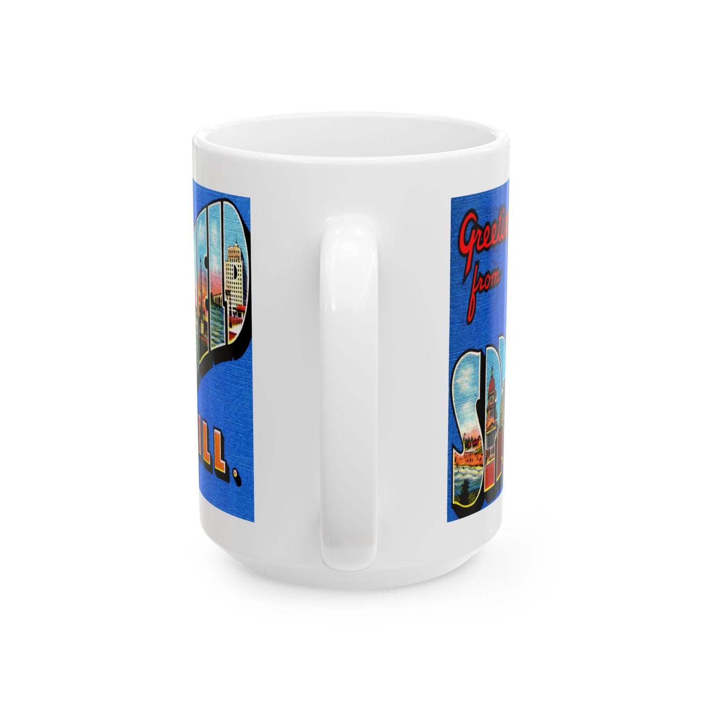 Memebly Retro Greetings from Springfield IL Coffee Mug