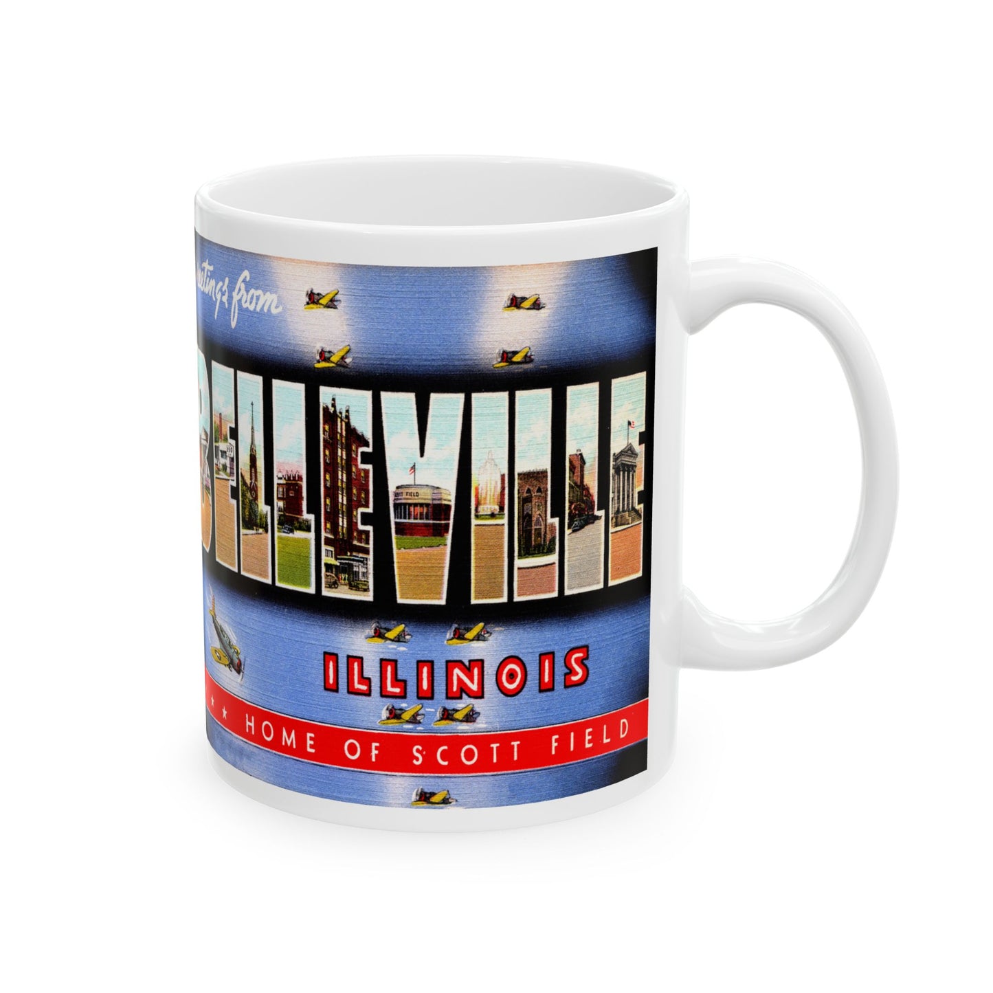 Memebly Vintage Greetings from Belleville IL Coffee Mug