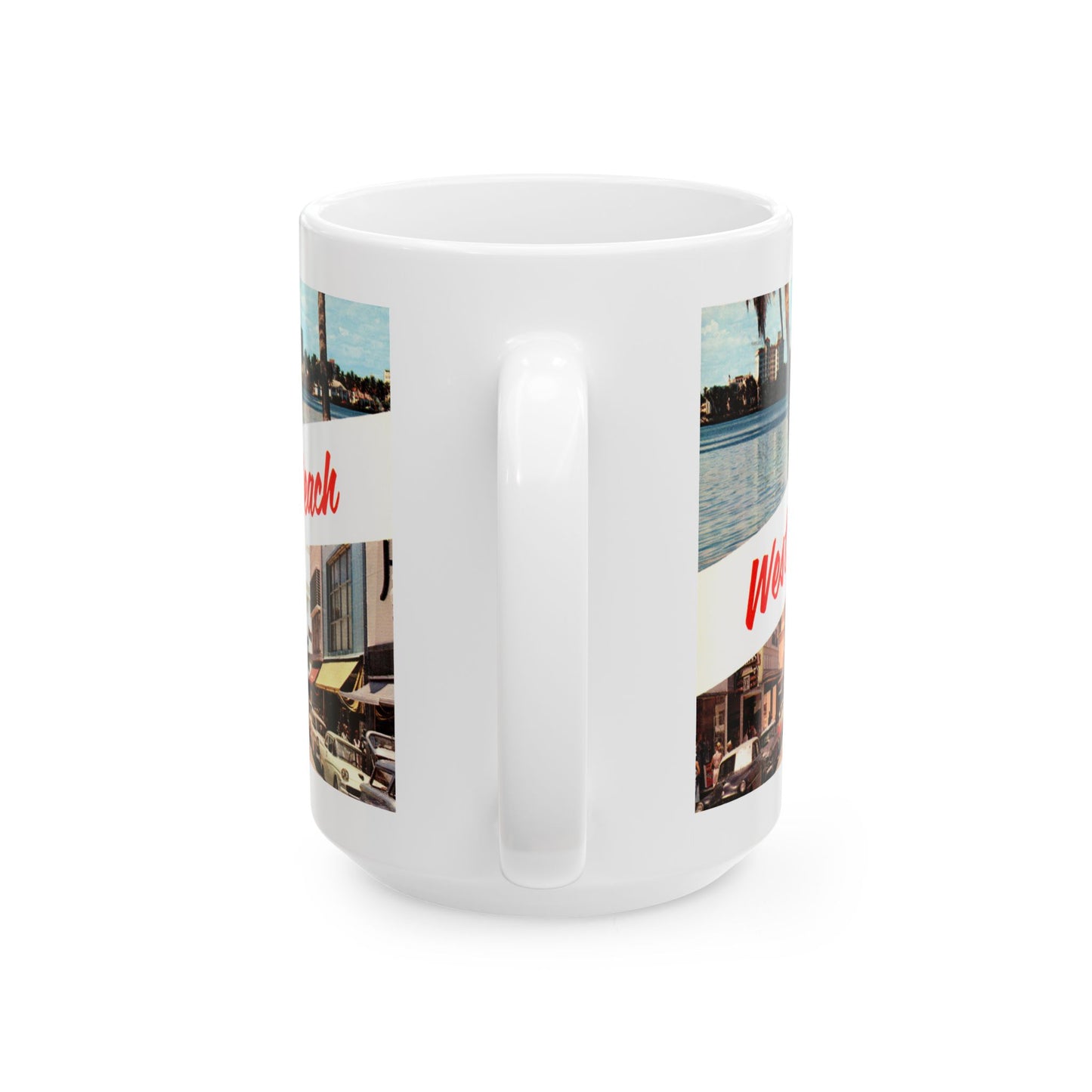 Memebly Retro 1950s Greetings from West Palm Beach FL Florida Coffee Mug