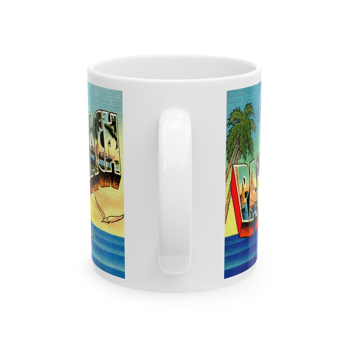 Memebly Retro Greetings from Palm Beach FL Florida Coffee Mug