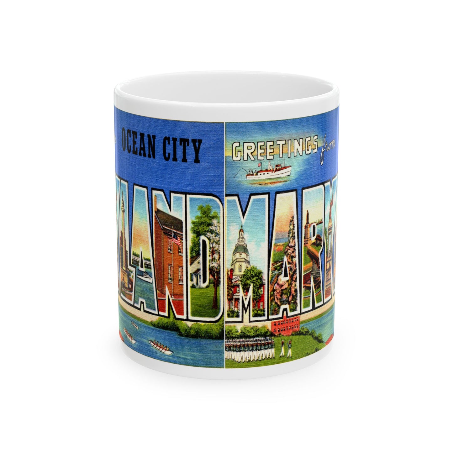 Memebly Vintage Greetings from Ocean City MD Maryland Coffee Mug