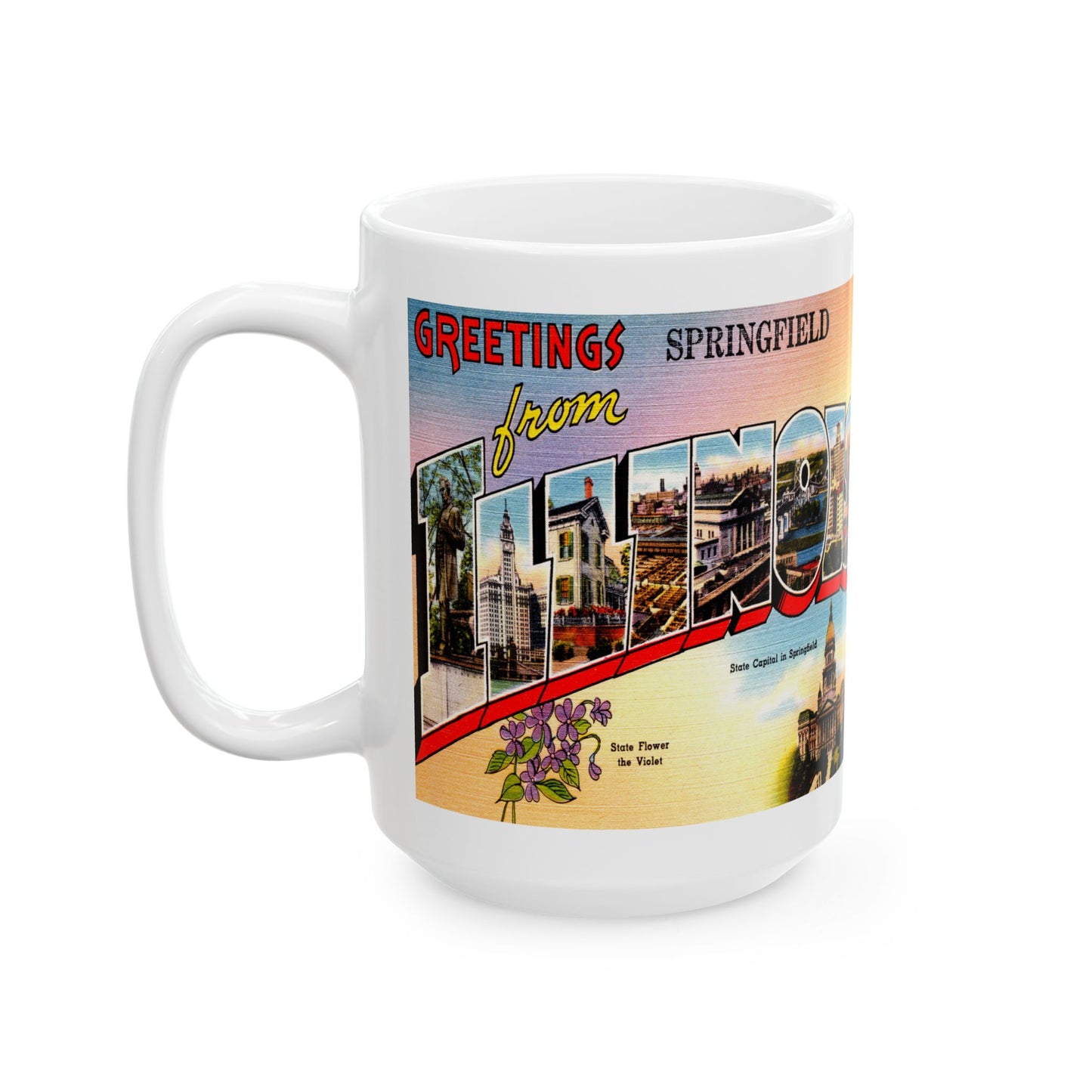 Memebly Vintage Greetings from Springfield IL Coffee Mug