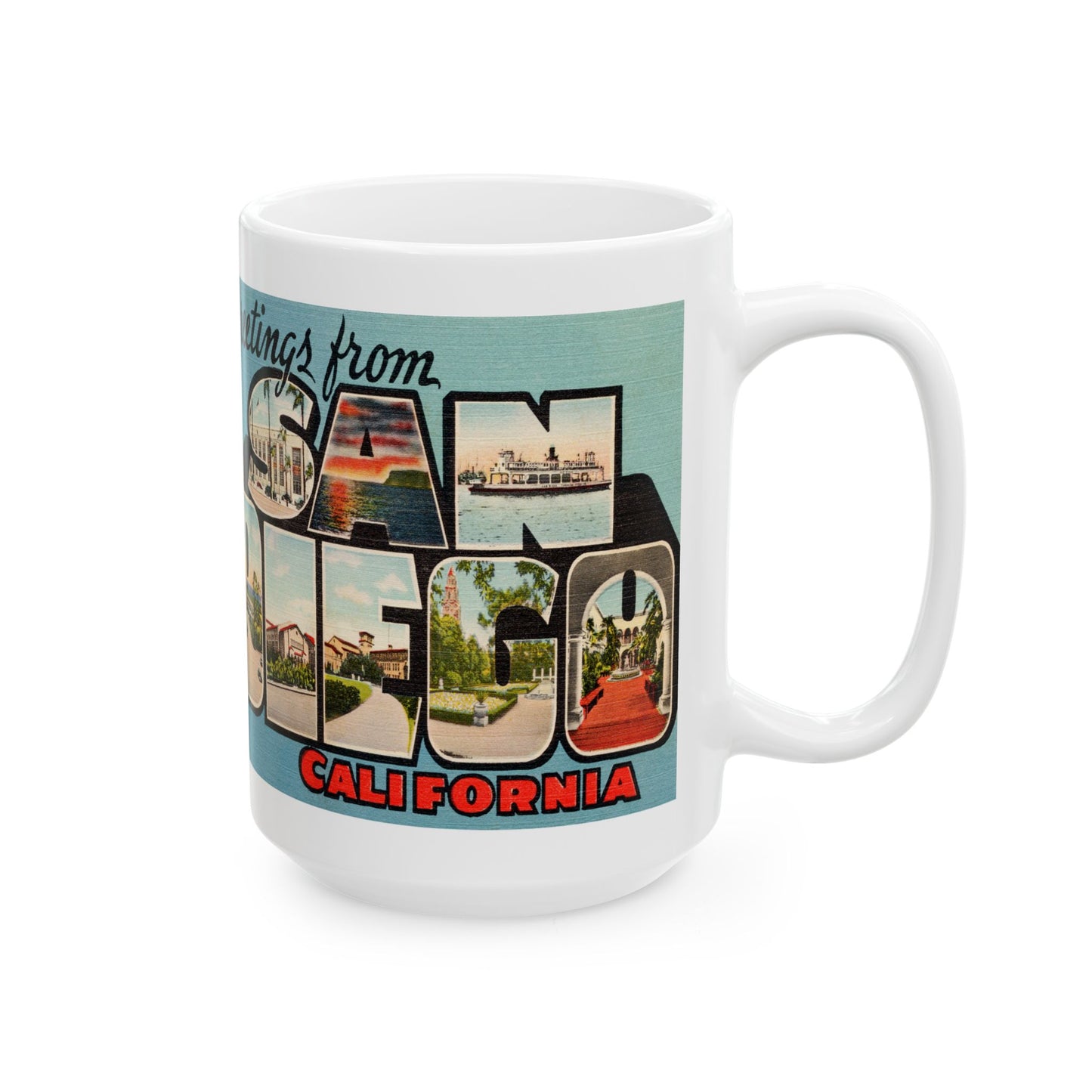 Memebly Deco Greetings from San Diego CA California Coffee Mug