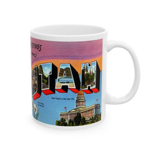 Memebly Vintage Deco Greetings from Utah UT Coffee Mug