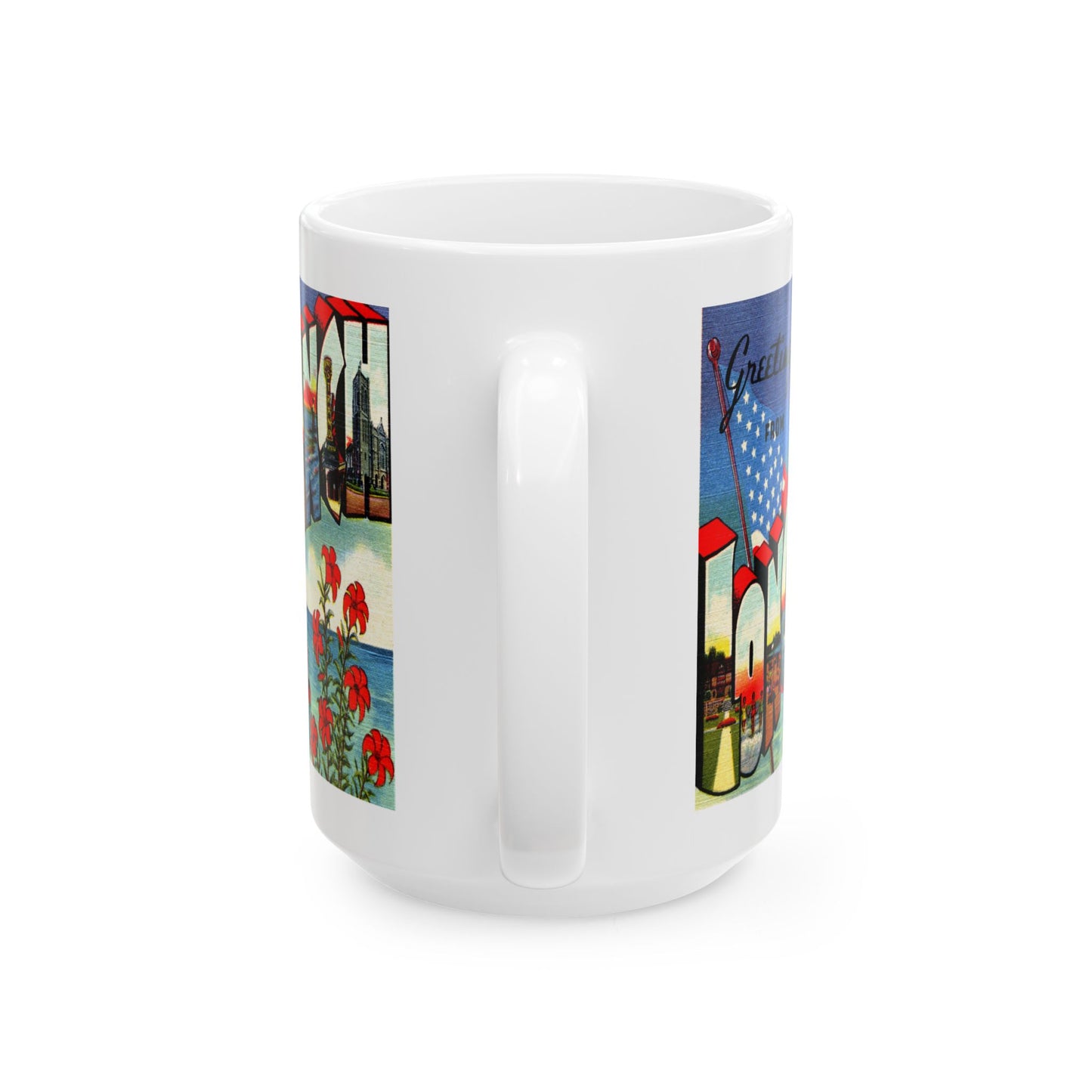 Memebly Vintage Greetings from Long Branch NJ New Jersey Coffee Mug