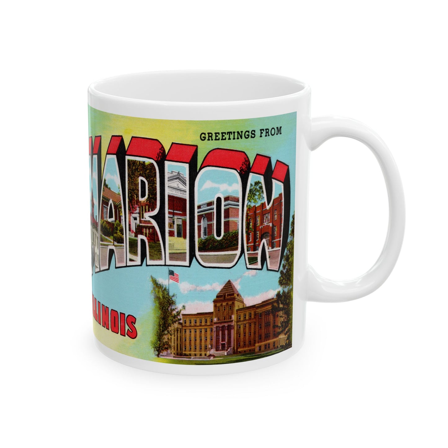 Memebly Vintage Greetings from Marion IL Coffee Mug