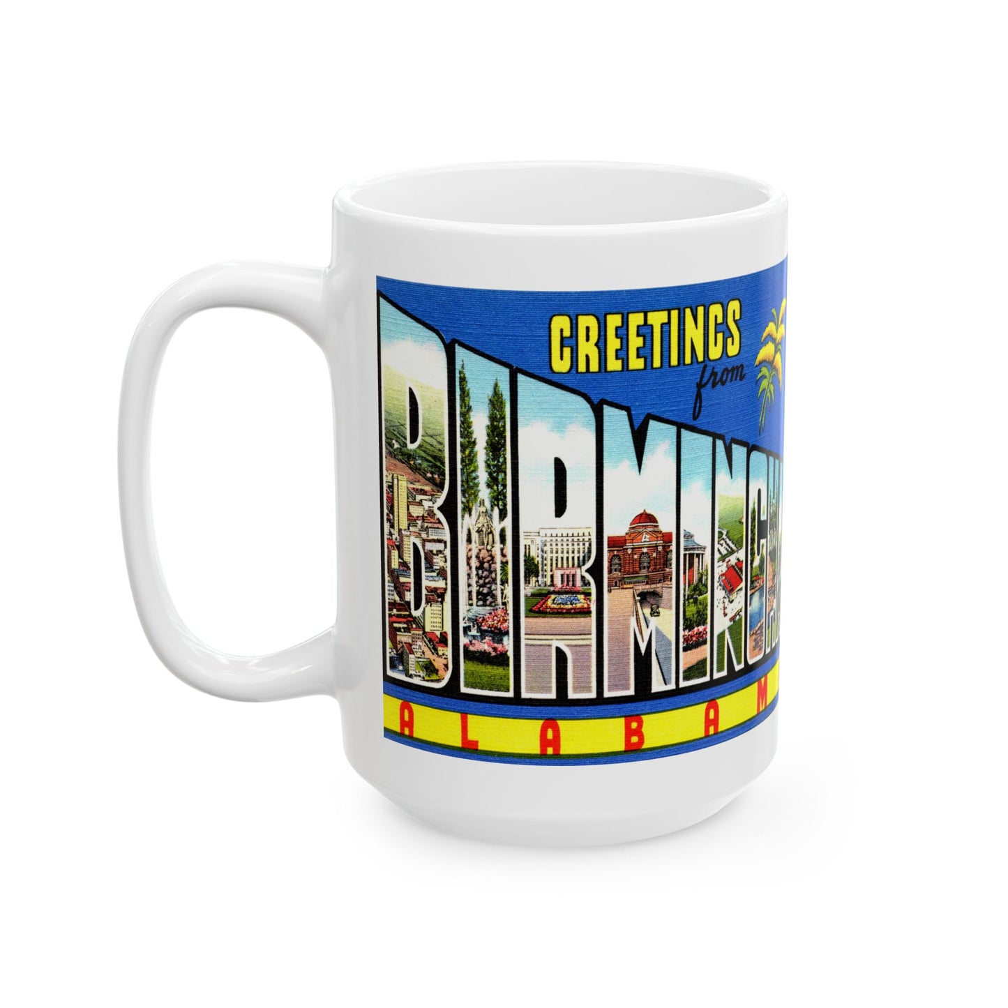 Memebly Vintage Greetings from Birmingham AL Coffee Mug