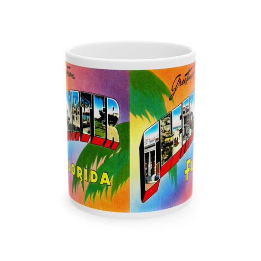 Memebly Vintage Greetings from Clearwater FL Florida Coffee Mug