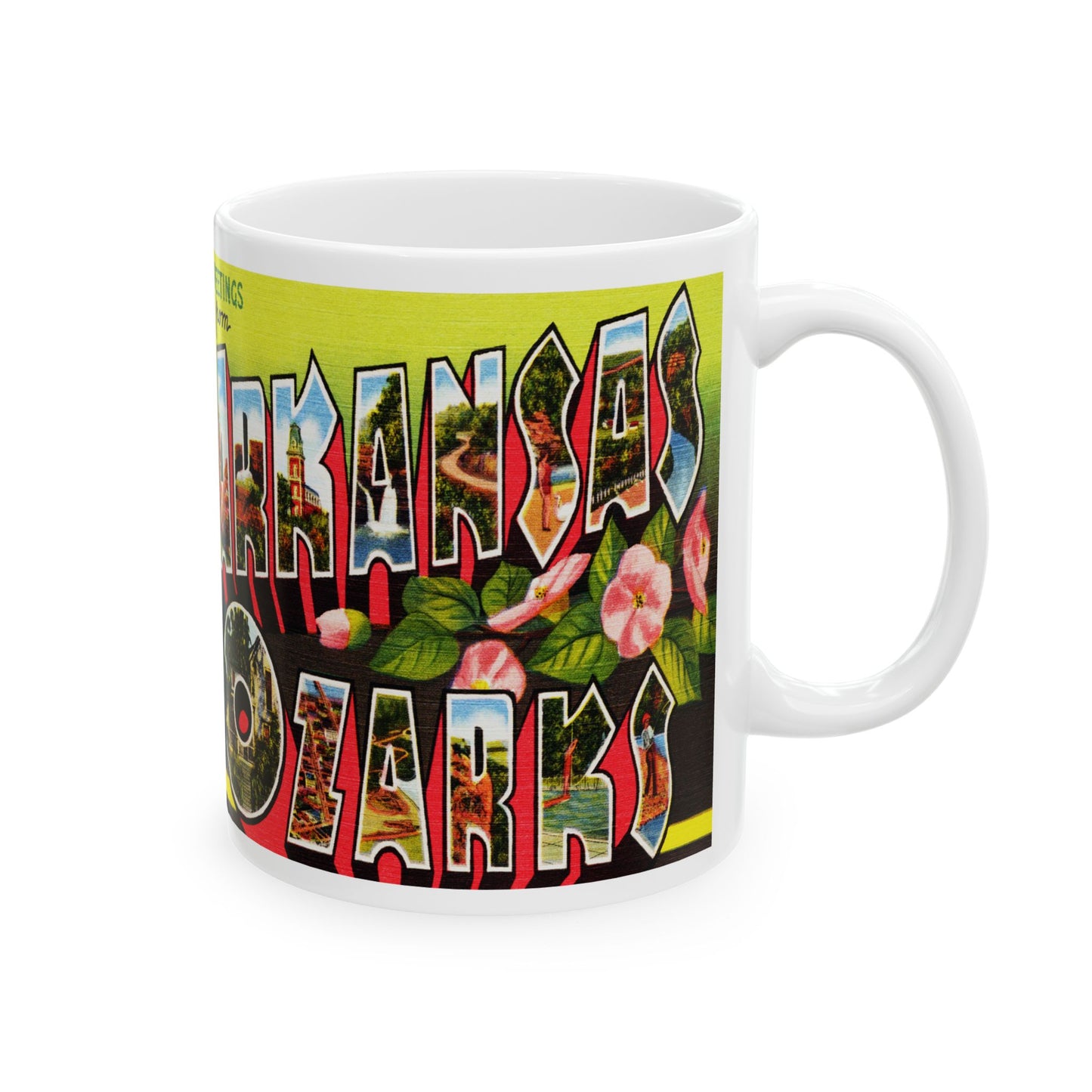 Memebly Retro Greetings from the Ozarks Arkansas Coffee Mug