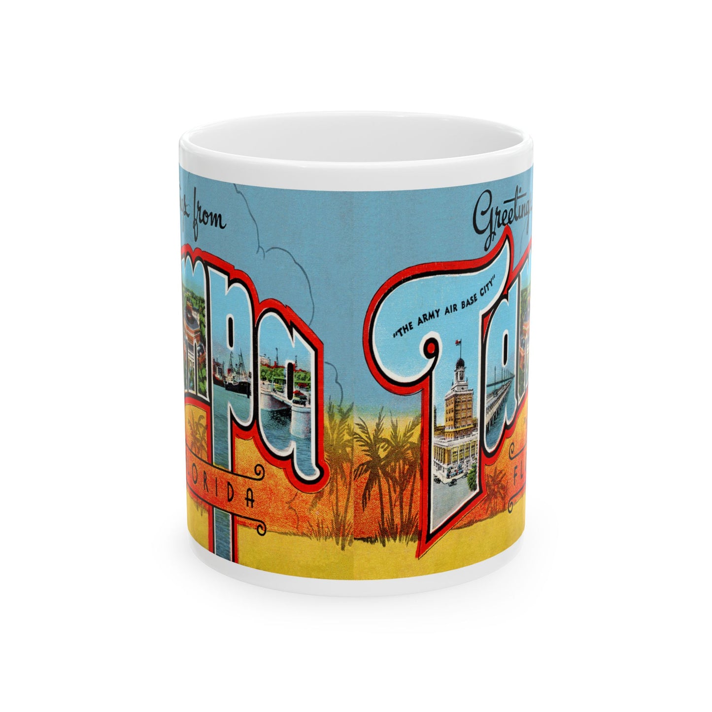 Memebly Retro Greetings from Tampa FL Coffee Mug