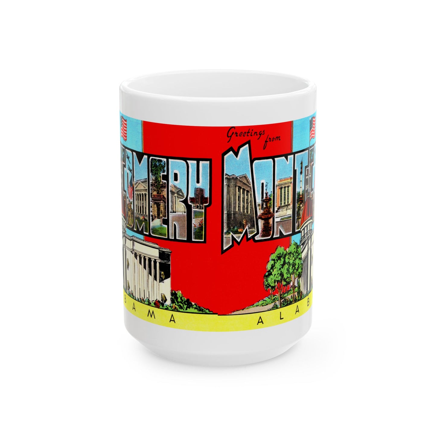 Memebly Retro Greetings from Montgomery AL Coffee Mug