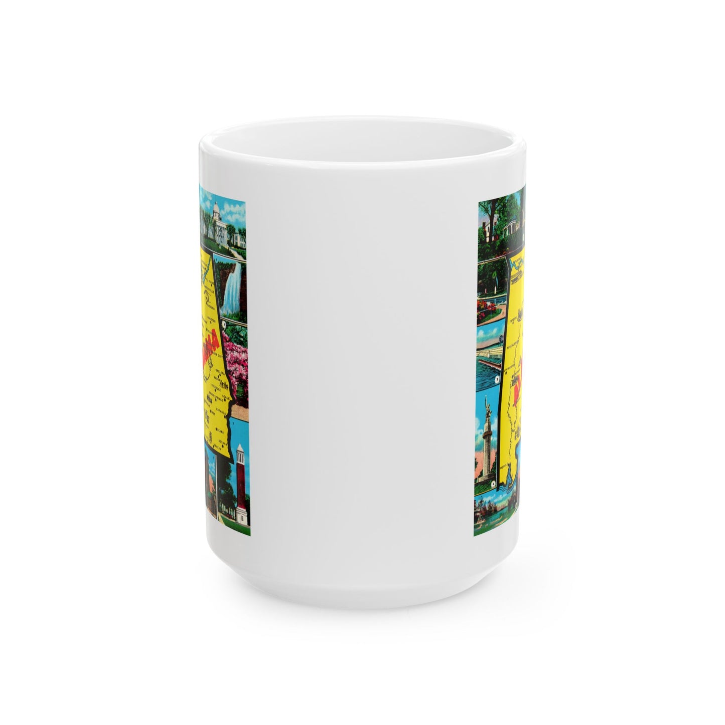 Memebly Deco Greetings from Alabama Map Coffee Mug