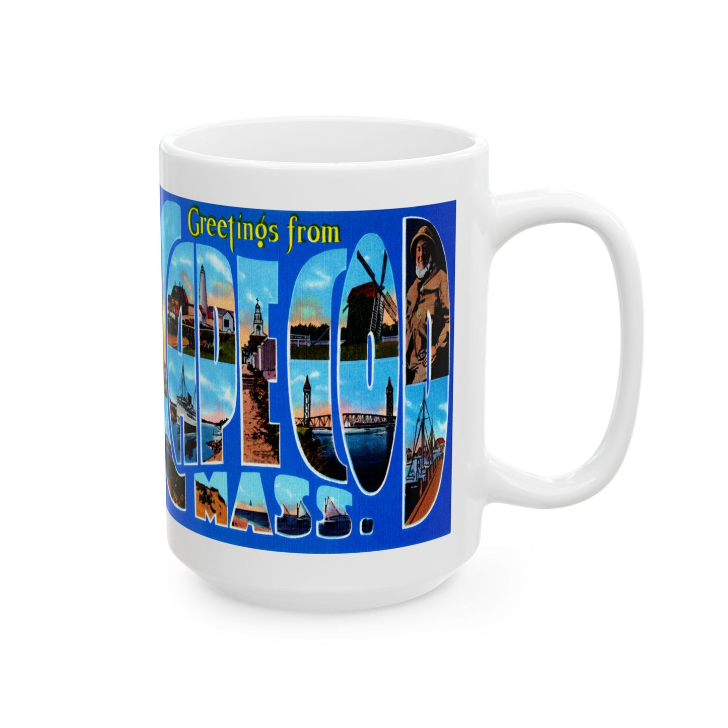 Memebly Greetings from Cape Cod MA Masssachusetts Coffee Mug