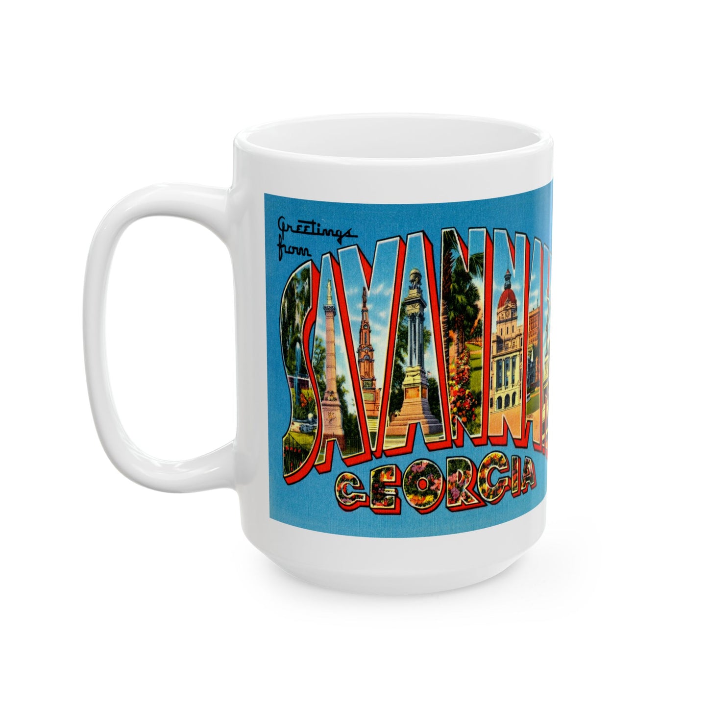 Memebly Retro Greetings from Savannah GA Coffee Mug