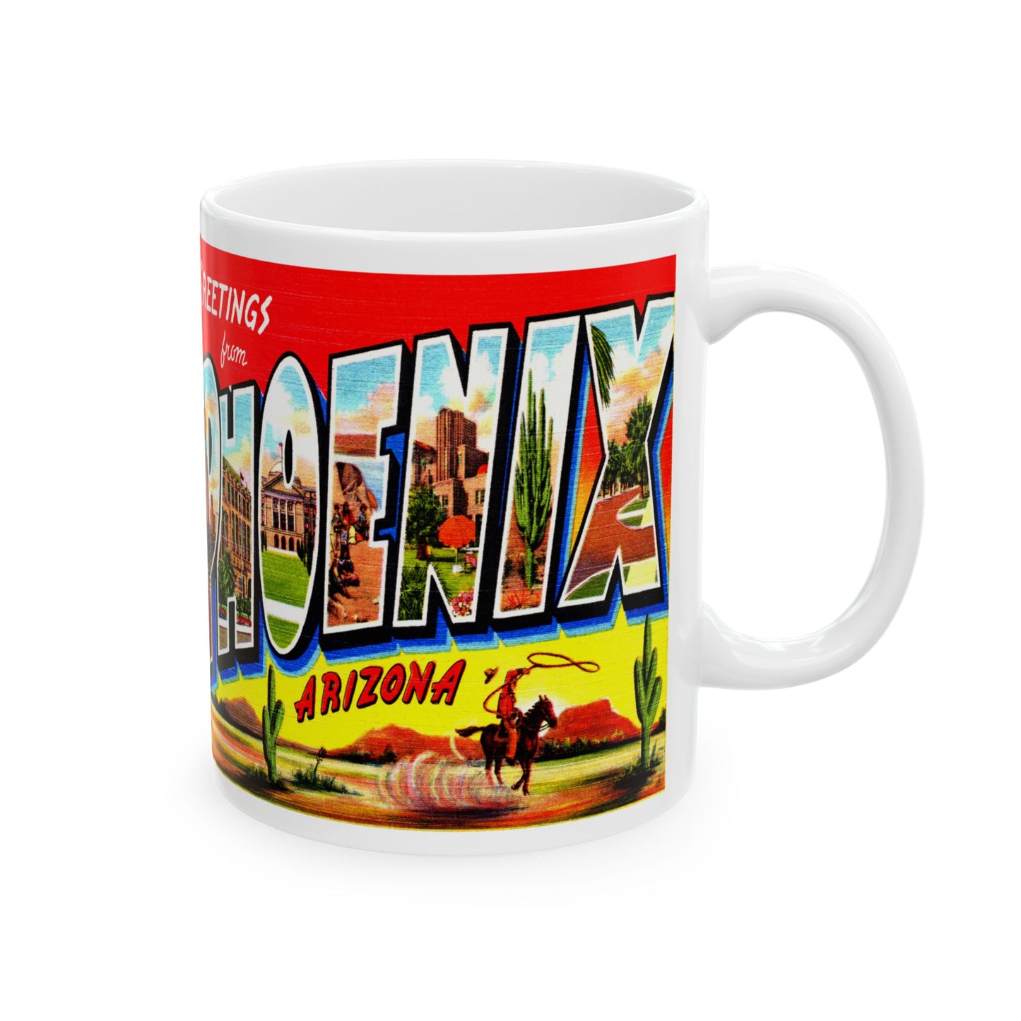 Memebly Colorful Greetings from Phoenix AZ Arizona Coffee Mug