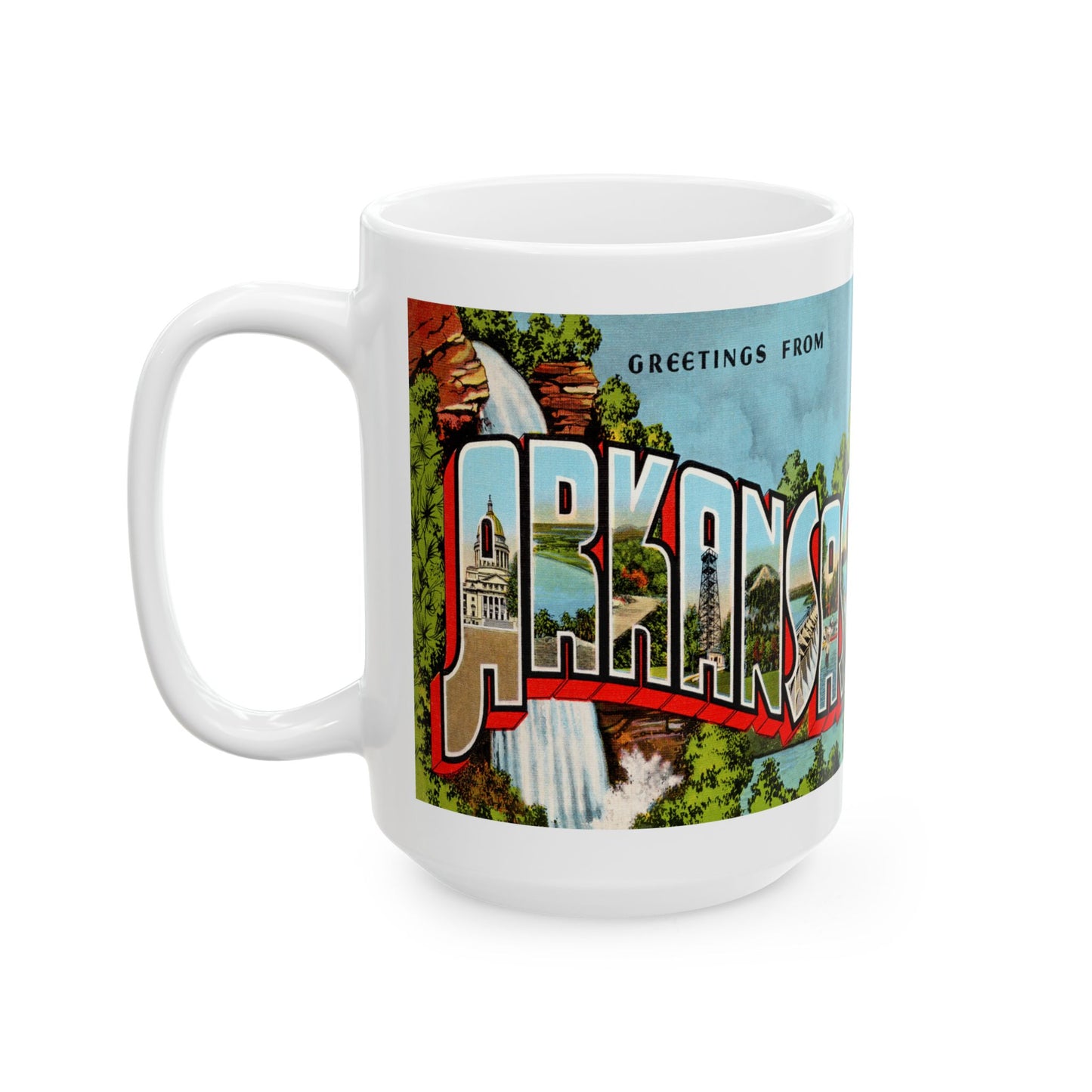 Memebly Scenic Greetings from Arkansas Coffee Mug