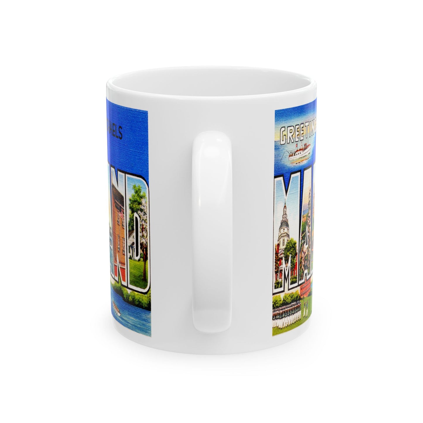 Memebly Vintage Greetings from Saint St Michaels MD Maryland Coffee Mug