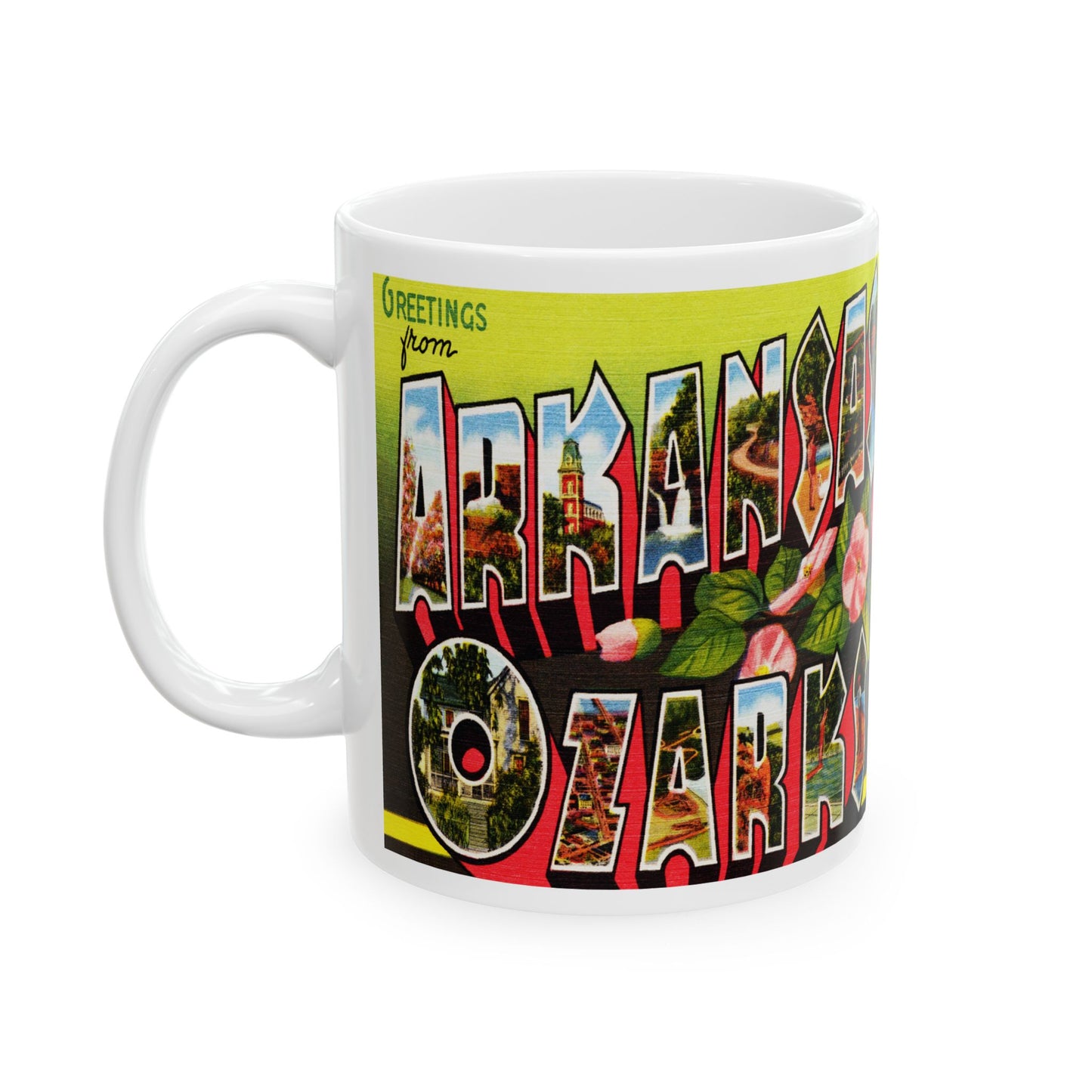 Memebly Retro Greetings from the Ozarks Arkansas Coffee Mug