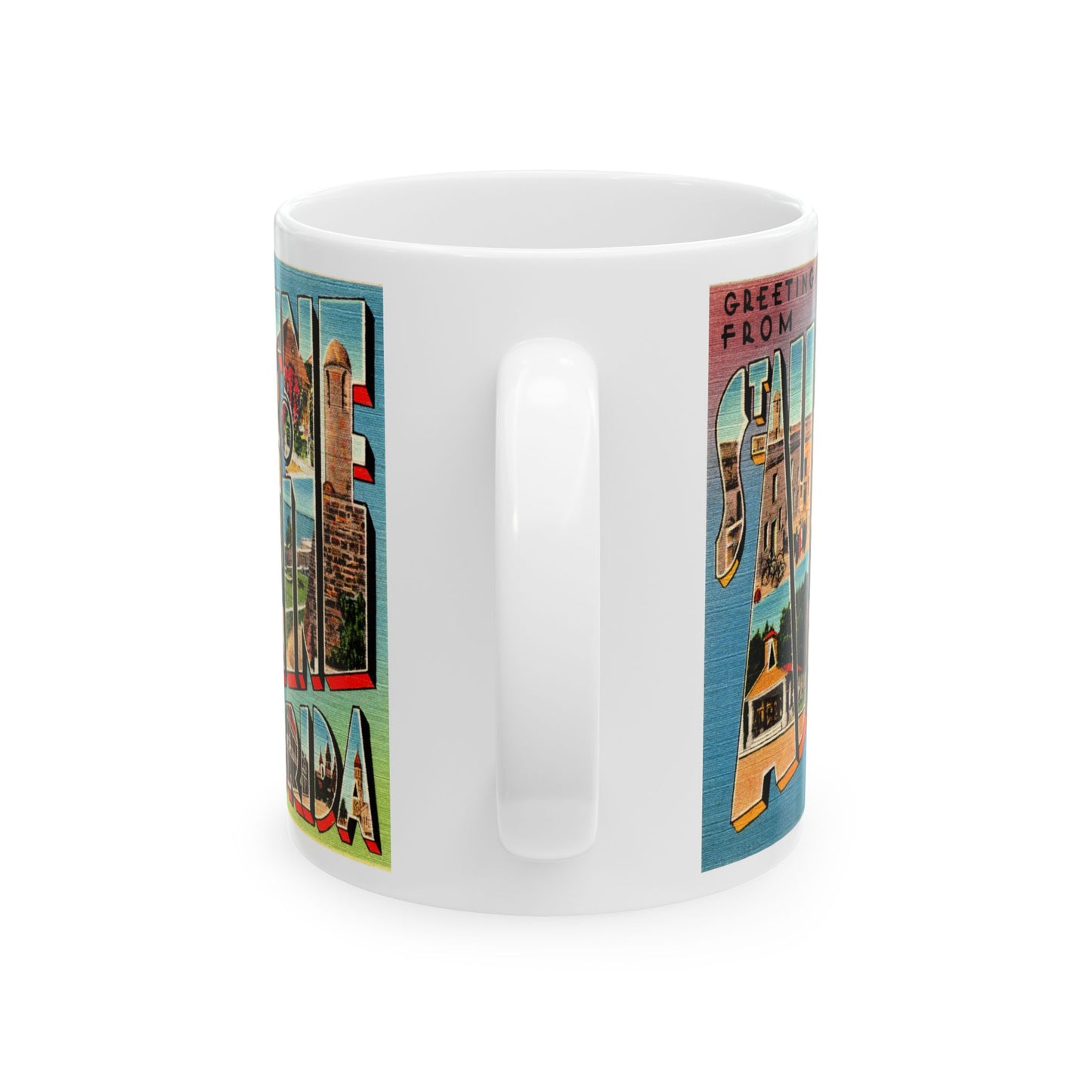 Memebly Retro Greetings from St Augustine FL Florida Coffee Mug