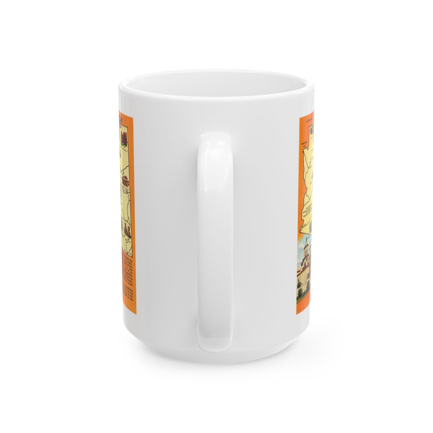 Memebly Vintage AZ Arizona Monuments Map Coffee Mug