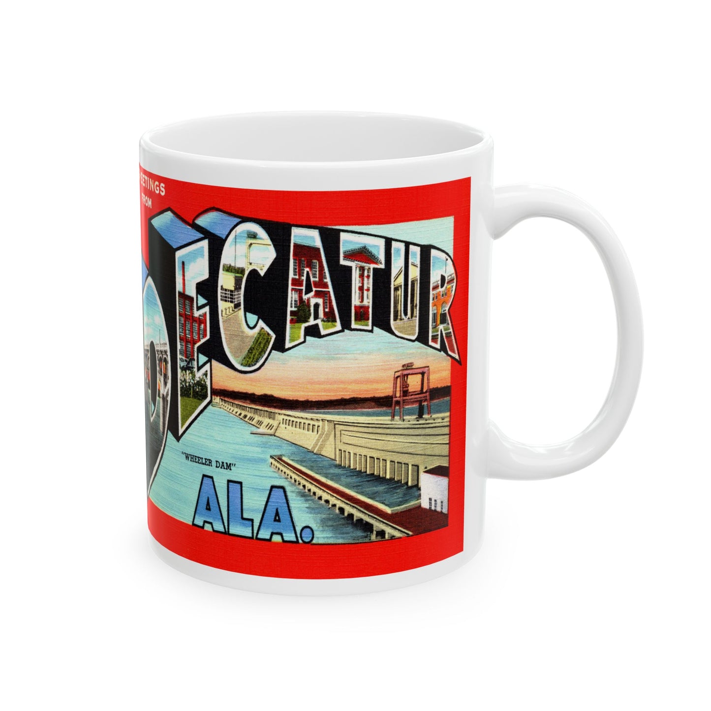 Memebly Retro Greetings from Decatur AL Coffee Mug