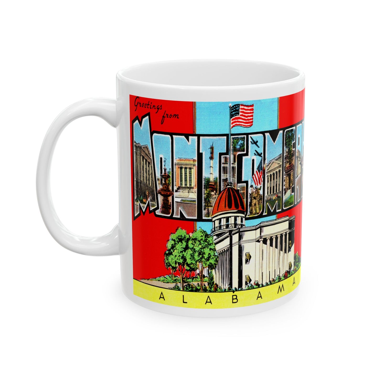 Memebly Retro Greetings from Montgomery AL Coffee Mug