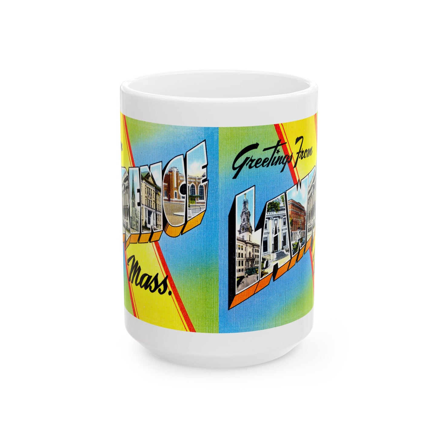 Memebly Retro Greetings from Lawrence MA Massachusetts Coffee Mug