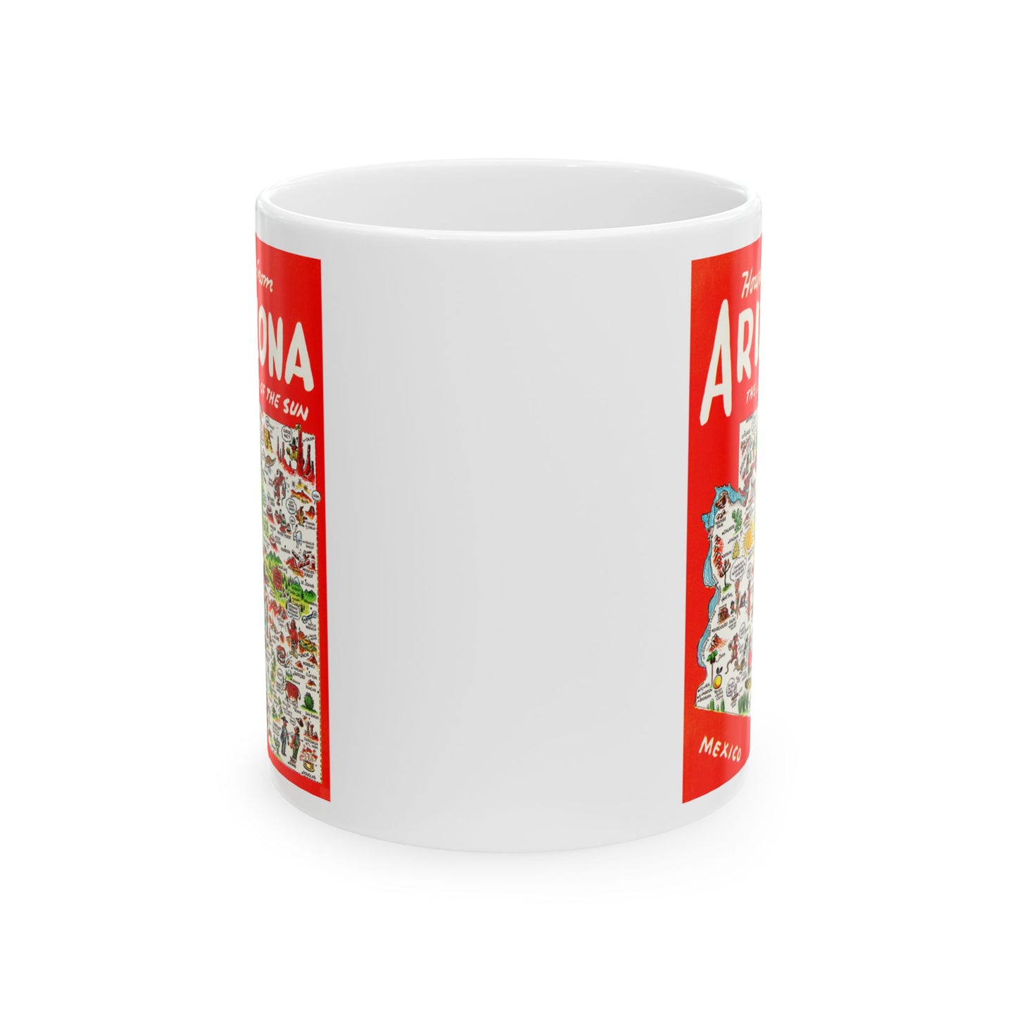 Memebly Vintage Howdy from AZ Arizona Map Coffee Mug