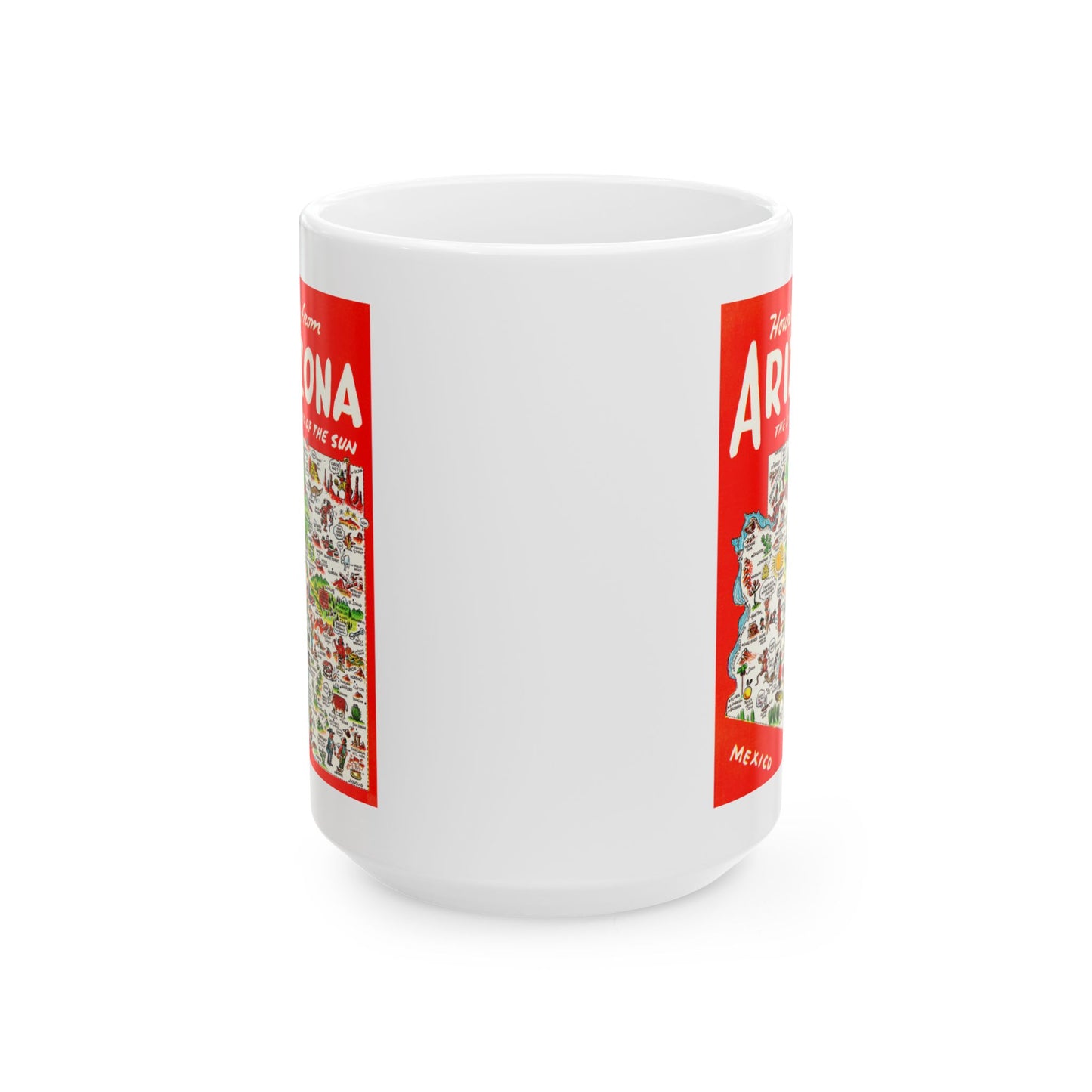 Memebly Vintage Howdy from AZ Arizona Map Coffee Mug