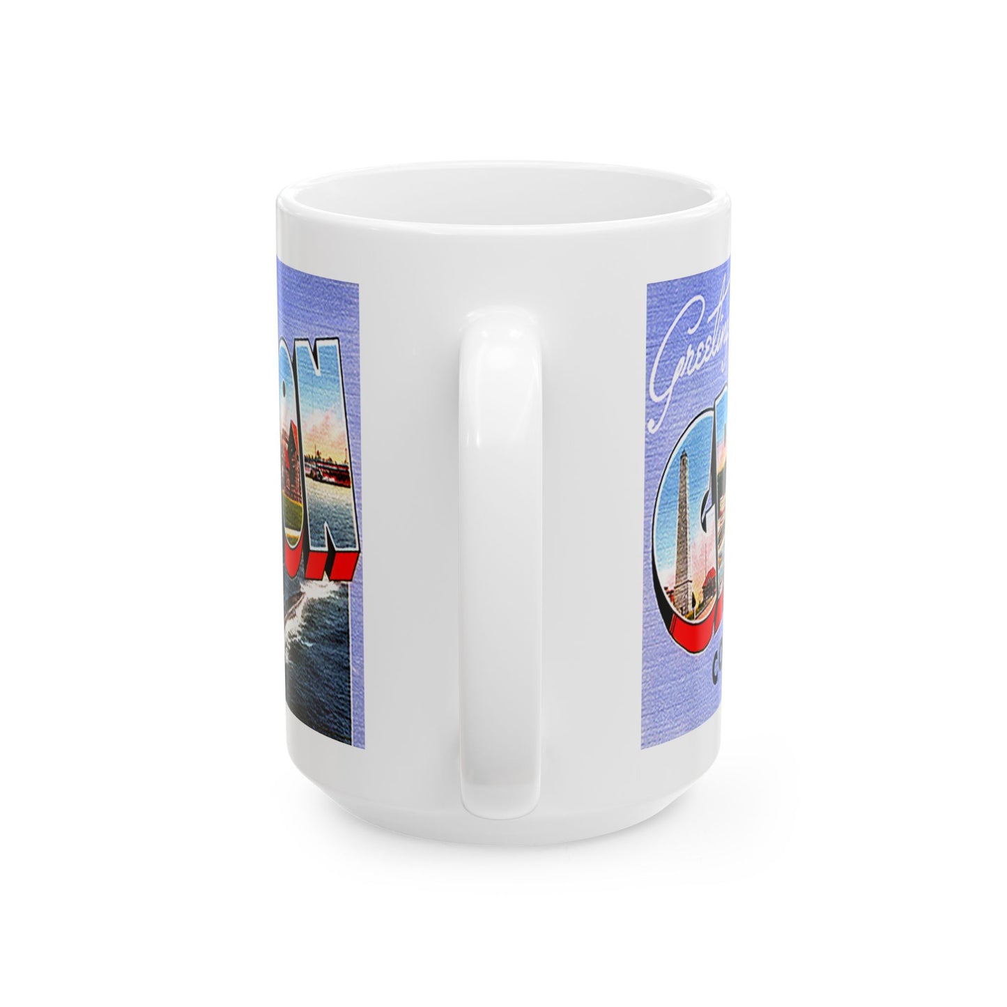 Memebly Vintage Greetings from Groton CT Connecticut Coffee Mug