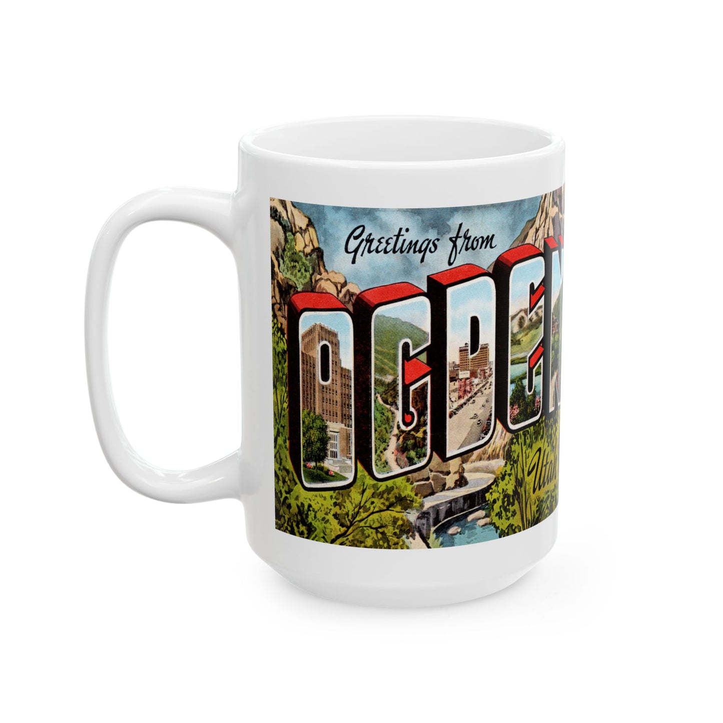 Memebly Vintage Greetings from Ogden UT Utah Coffee Mug